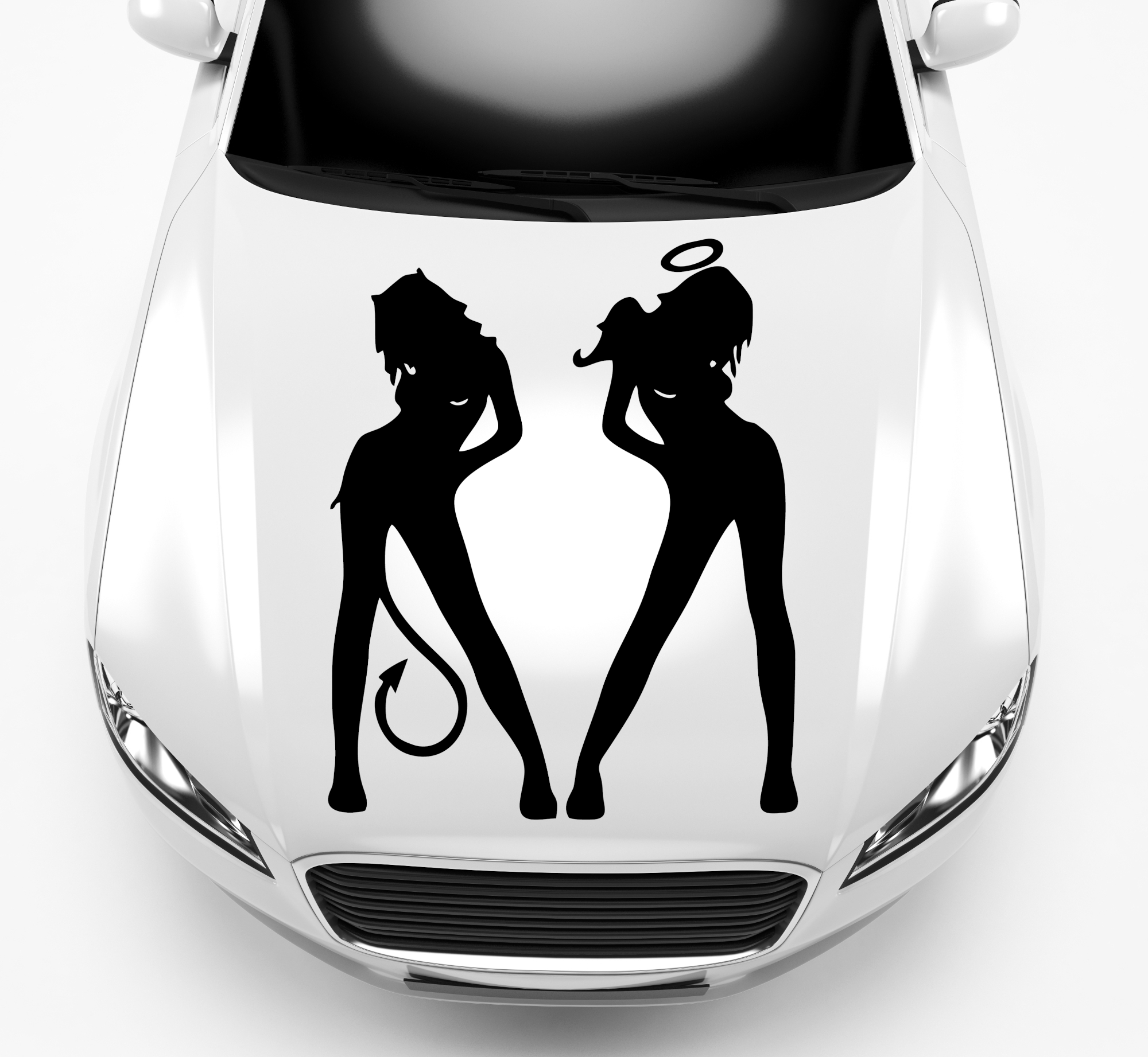 Aufkleber 24015 Sexy Teufel und Engel